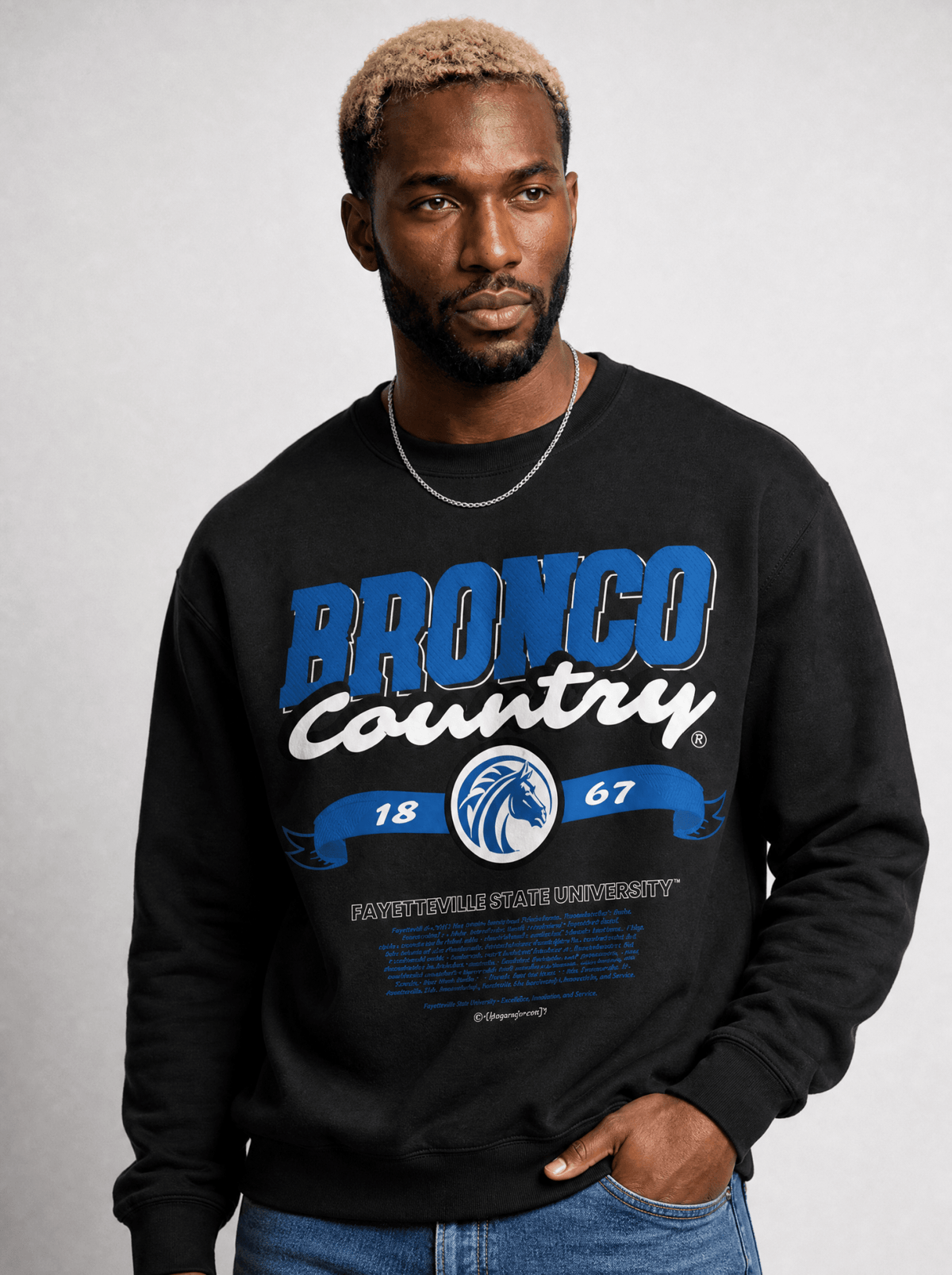 Dungeon Forward - Fayetteville State University - Bronco Country - Classic Sweatshirt