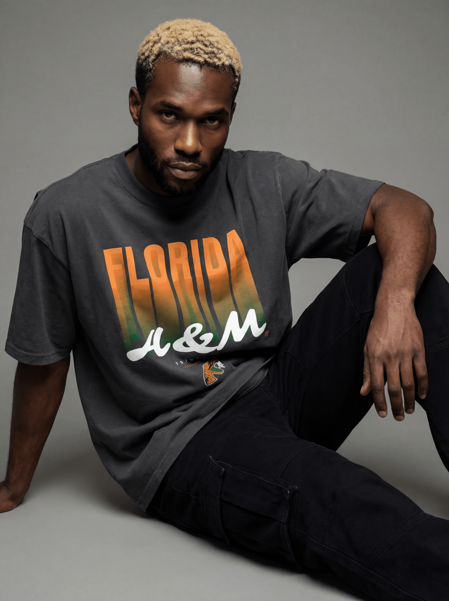 The Yard Essentials - FAMU Fade - Oversized Vintage Wash T-Shirt