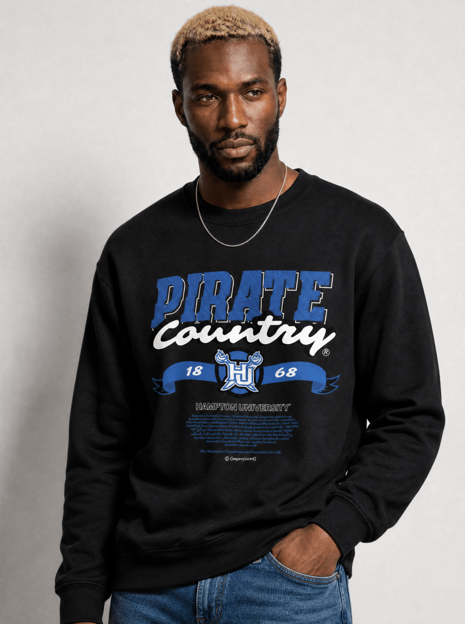 Dungeon Forward - Hampton University - Pirate Country - Classic Sweatshirt
