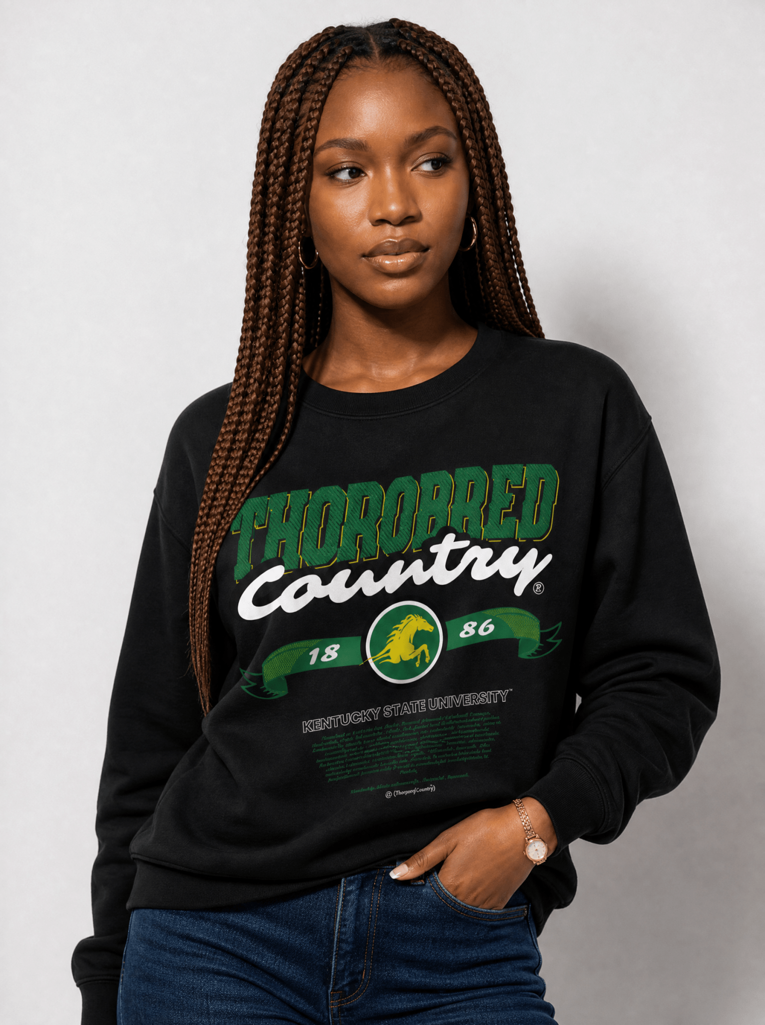 Dungeon Forward - Kentucky State University - Thorobred Country - Classic Sweatshirt