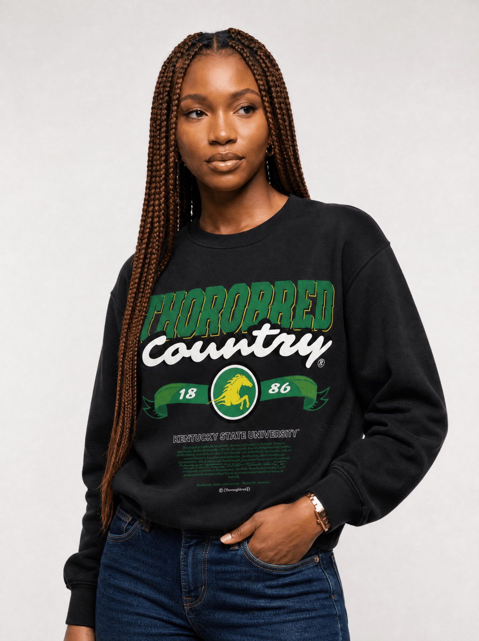 Dungeon Forward - Kentucky State University - Thorobred Country - Classic Sweatshirt