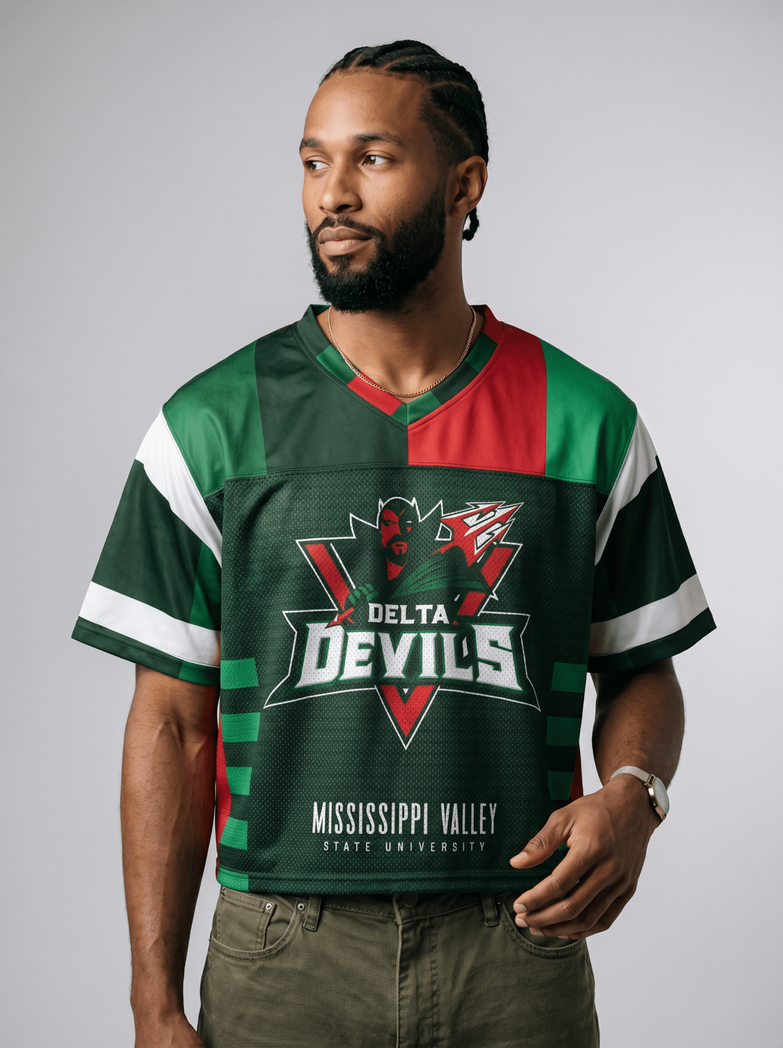 Mississippi Valley State University - Phenom HBCU Box Football Jersey