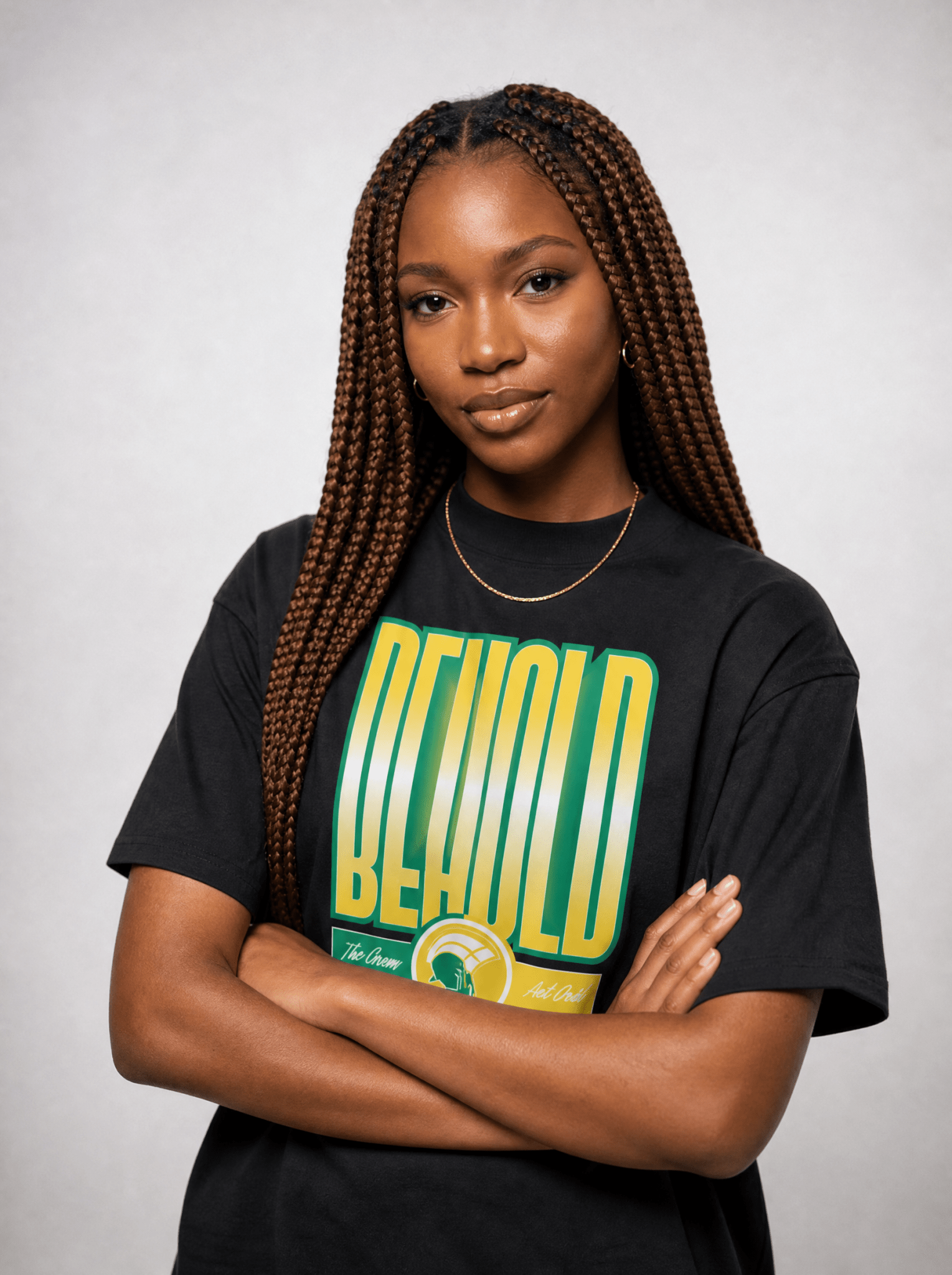 The Yard Essentials - Norfolk State University - Oversize Behold the Green and Gold - Premium Tshirt