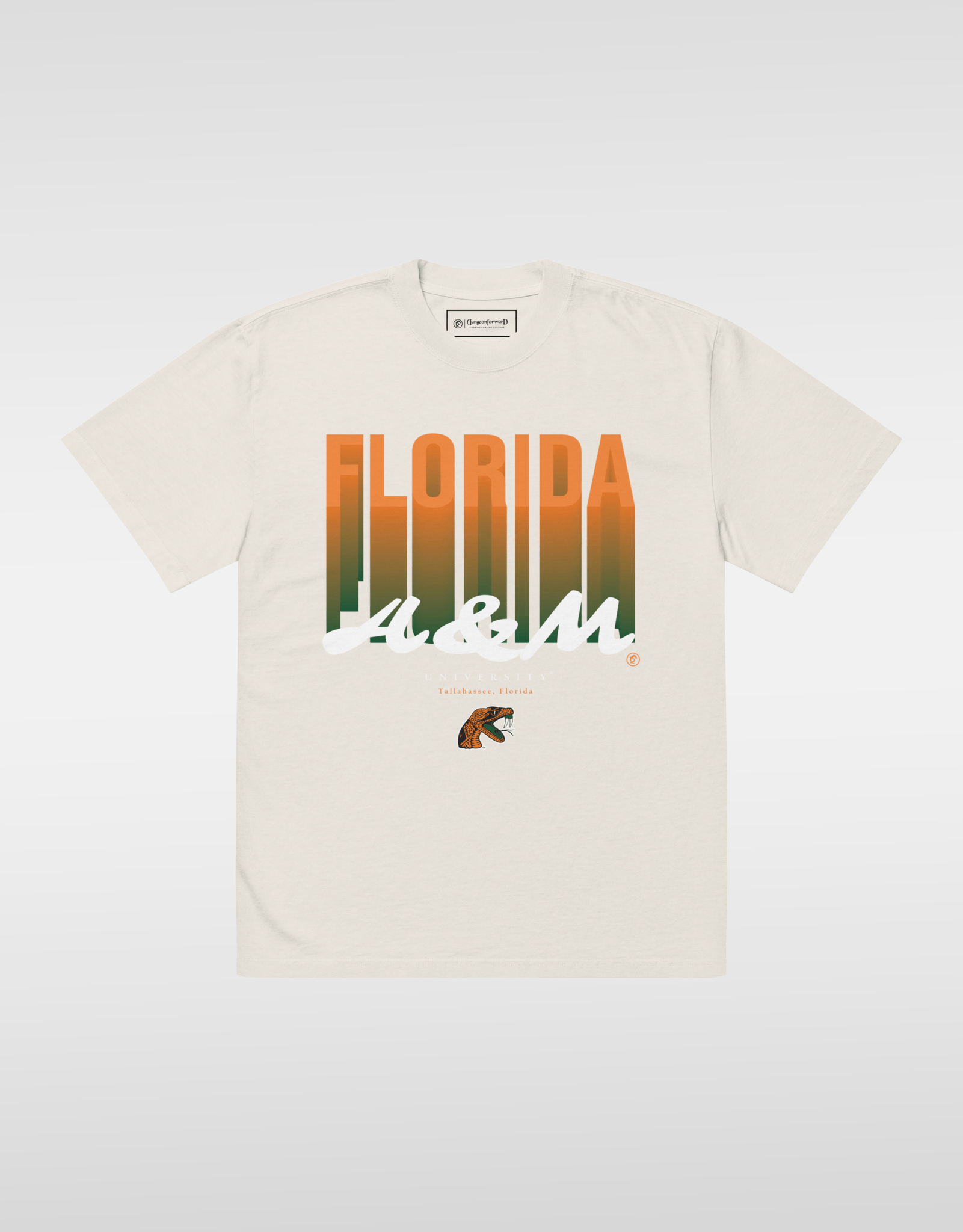 The Yard Essentials - FAMU Fade - Oversized Vintage Wash T-Shirt