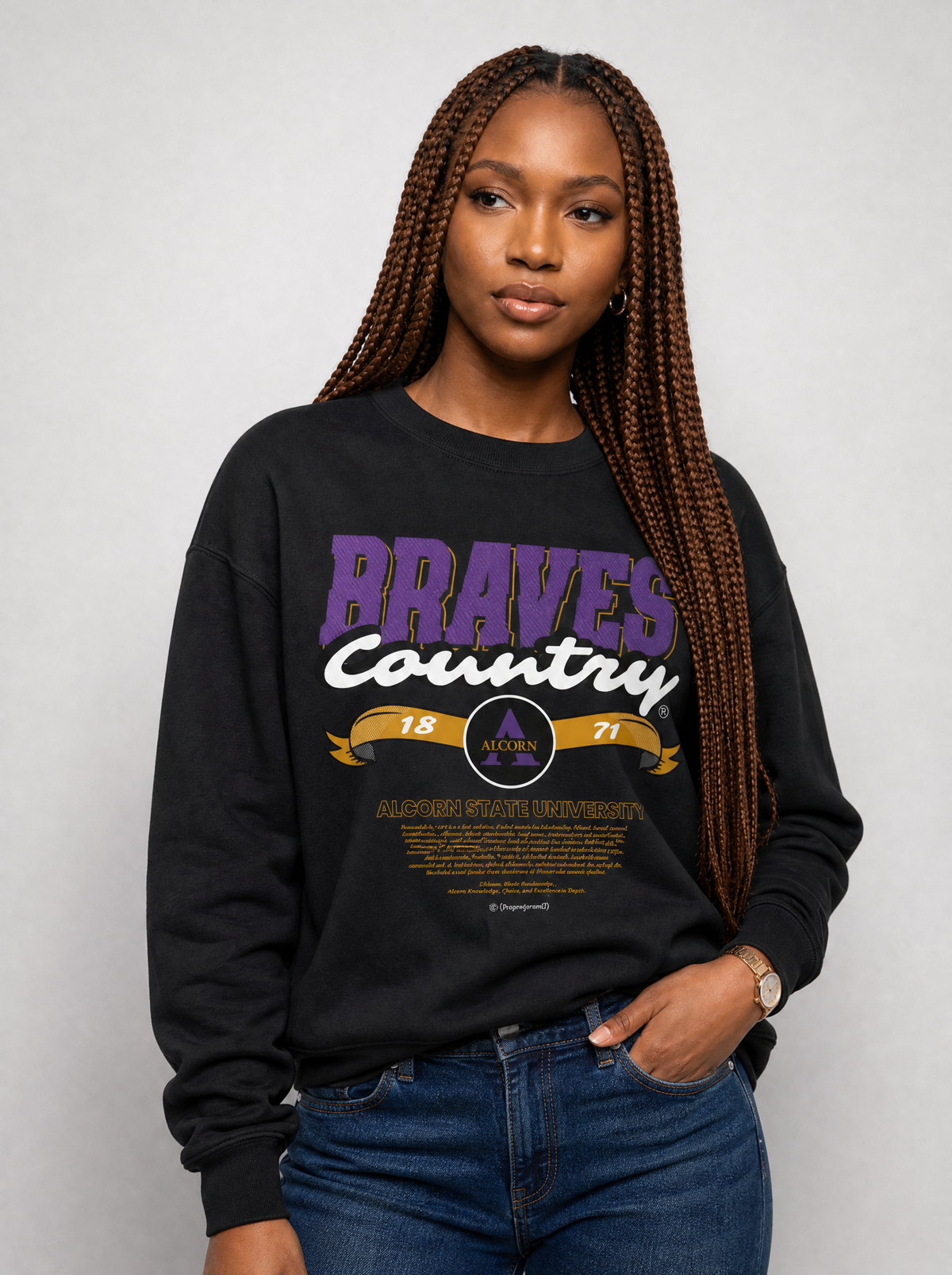 Dungeon Forward - Alcorn State University - Brave Country - Classic Sweatshirt