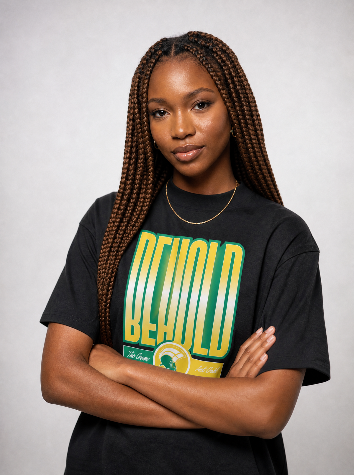 The Yard Essentials - Norfolk State University - Oversize Behold the Green and Gold - Premium Tshirt