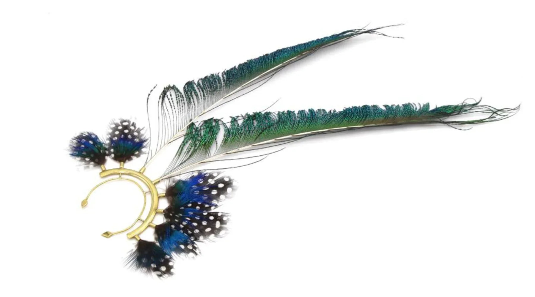 Peacock Sword Metal Ear Cuff