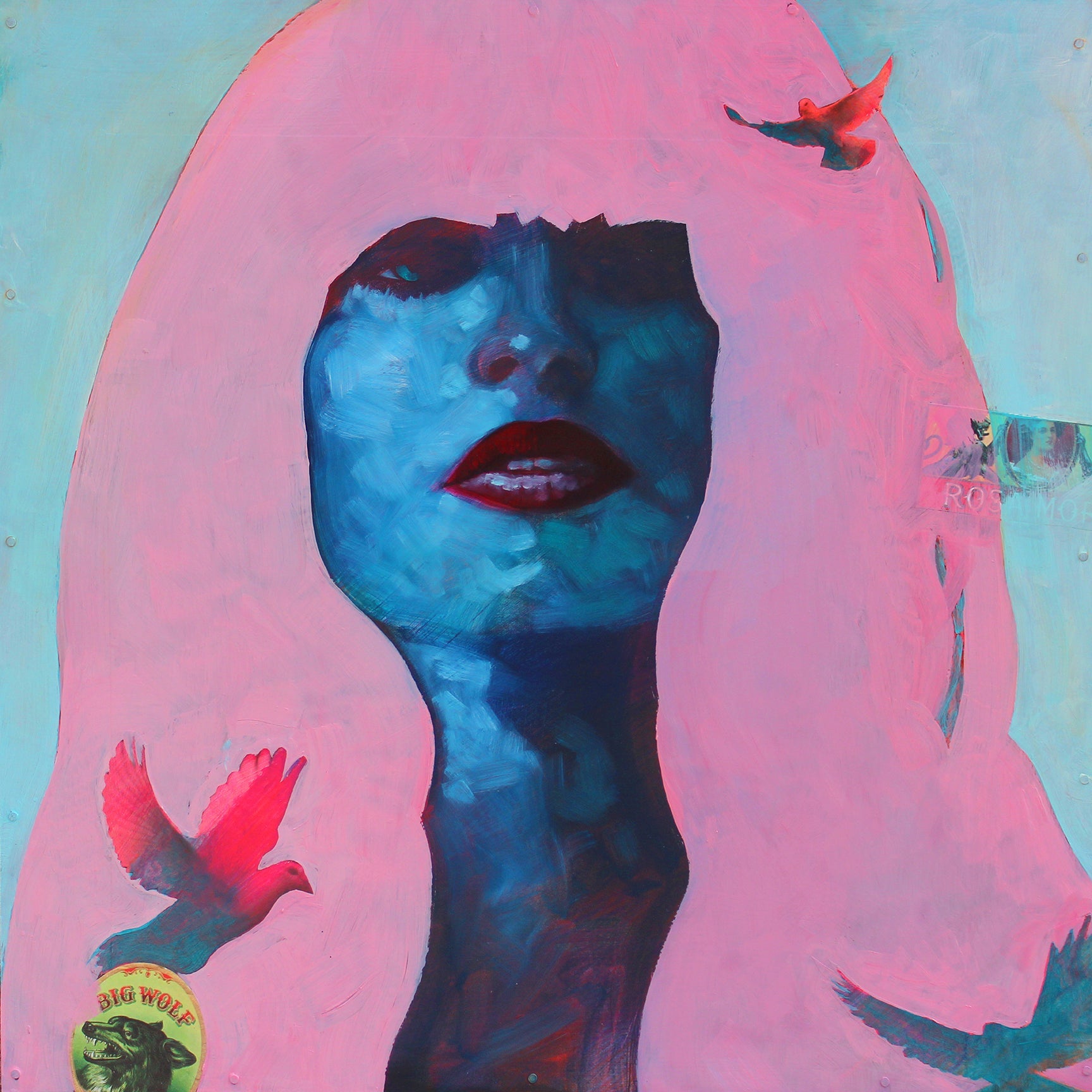 Pink Cashmere - 36" X 36" Canvas Giclee