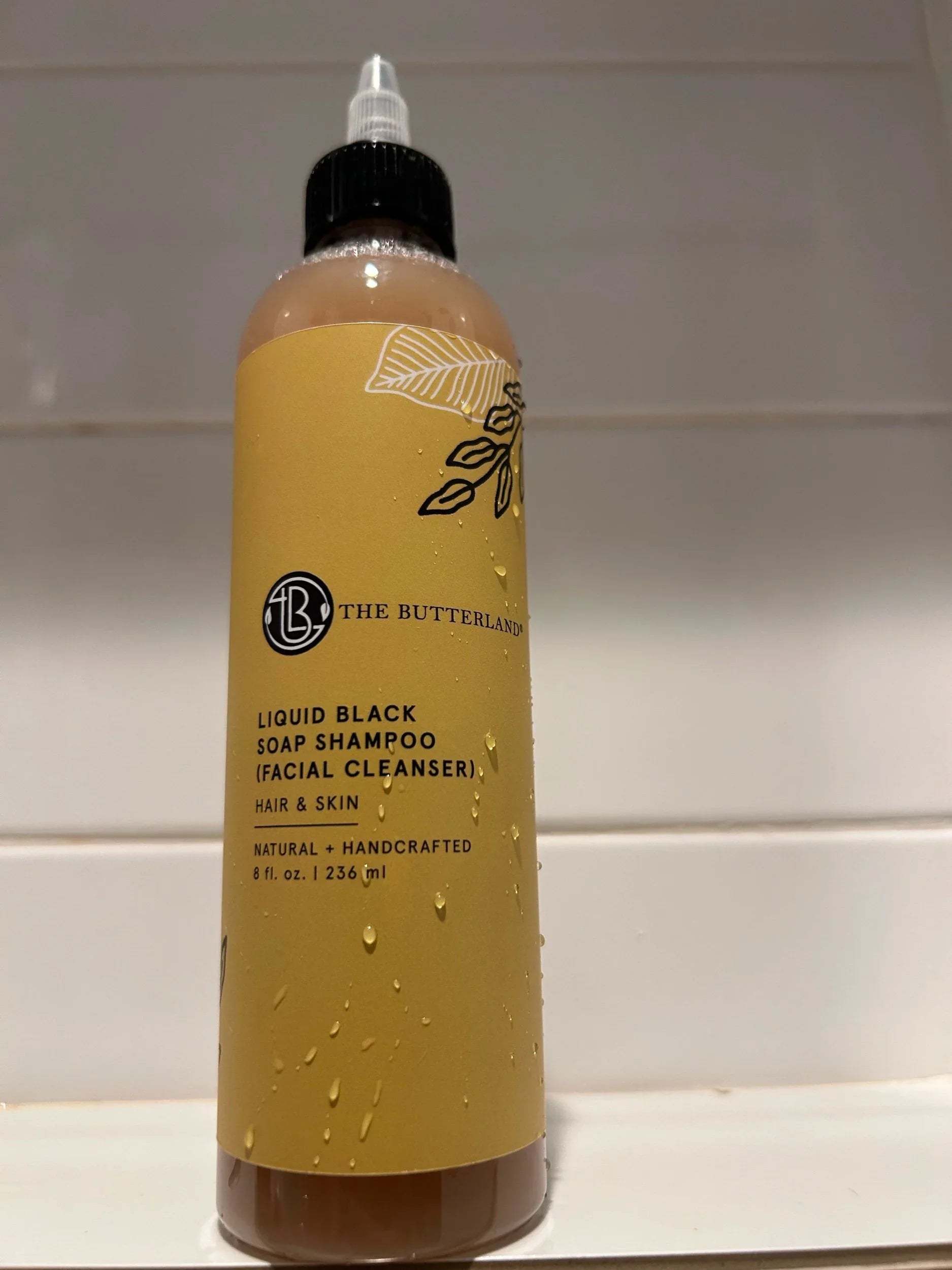 Liquid Blacksoap Shampoo &amp; Facial Cleanser 8oz.
